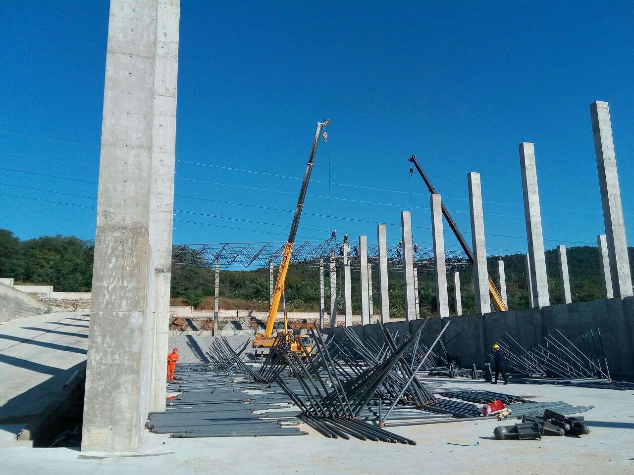 灵宝威海搅拌站网架